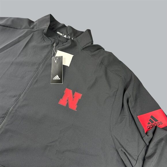 Adidas Gray and Red Men's Hoodie - Picture 1 of 14